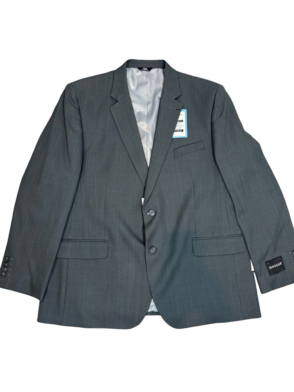 Haggar Men's Dark Gray Two-Button Suit Jacket SZ 48R